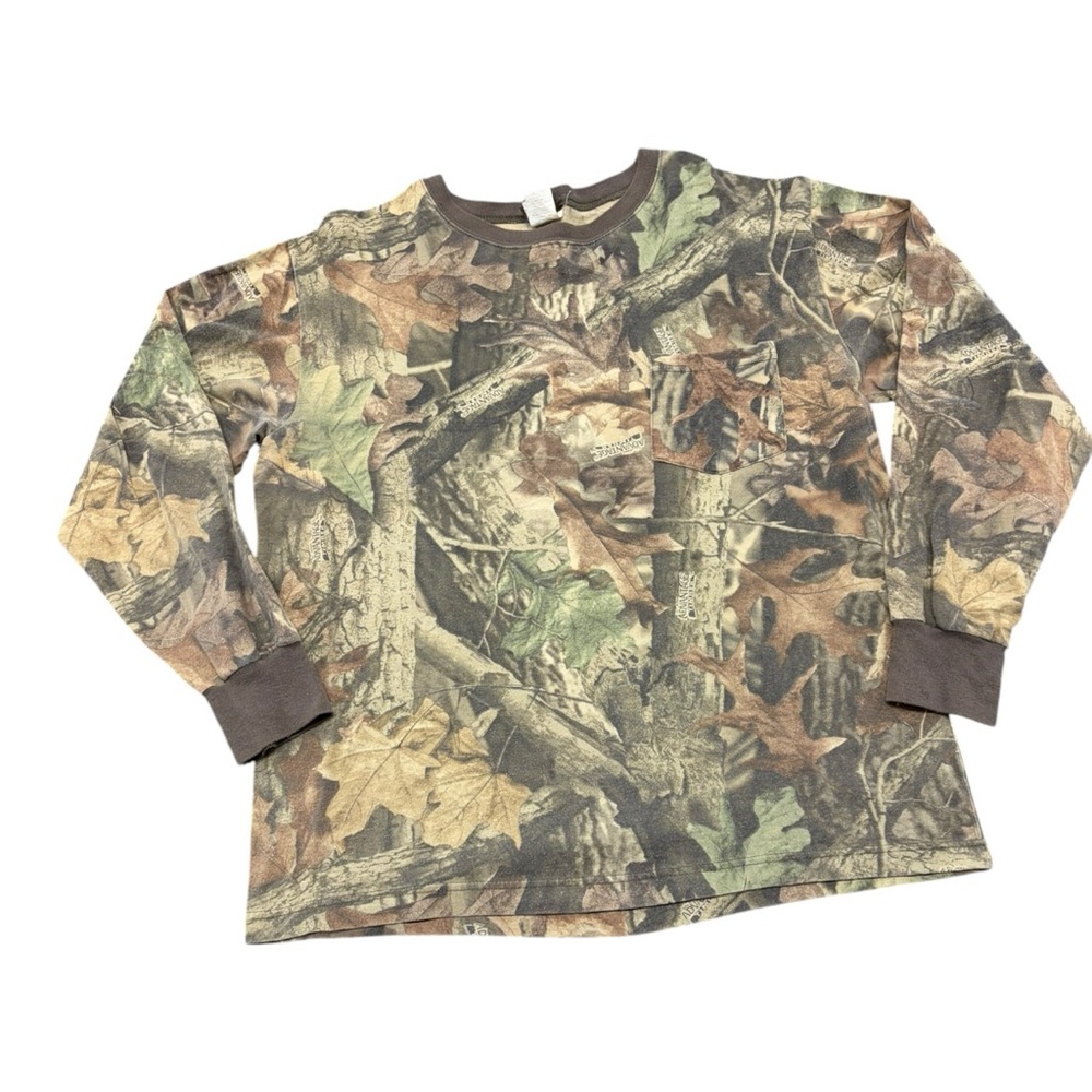 Vintage 90s Ranger Woodland Camo Pocket Long Sleeve Shirt